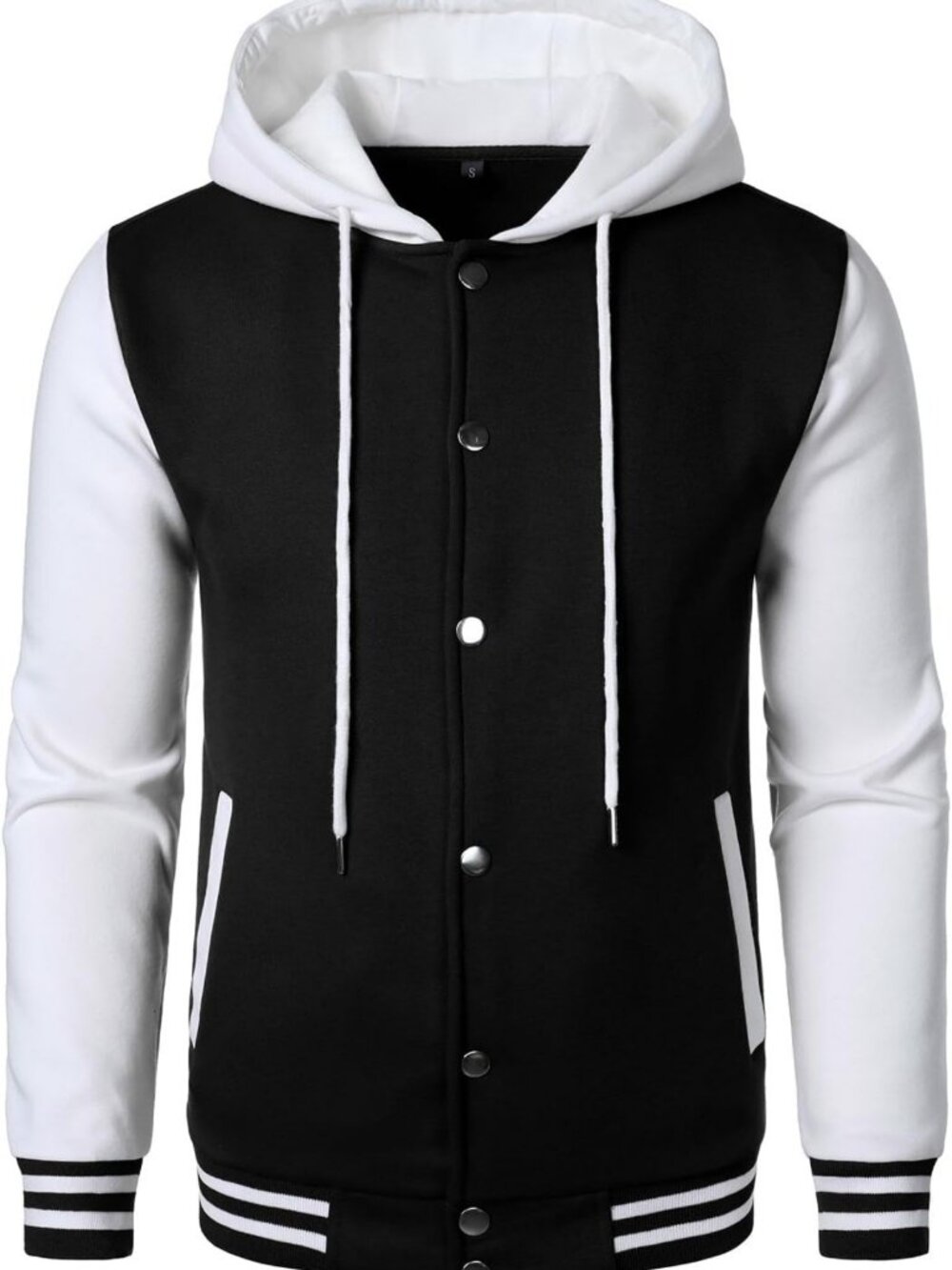 Stylish Men's Hooded Varsity Jacket | Trendy Casual Outerwear for All Seasons